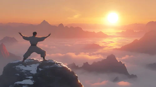 Mountain Peak Sunrise Meditation