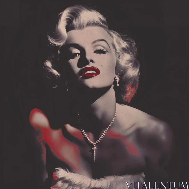 Retro Glamour of Marilyn Monroe AI Image