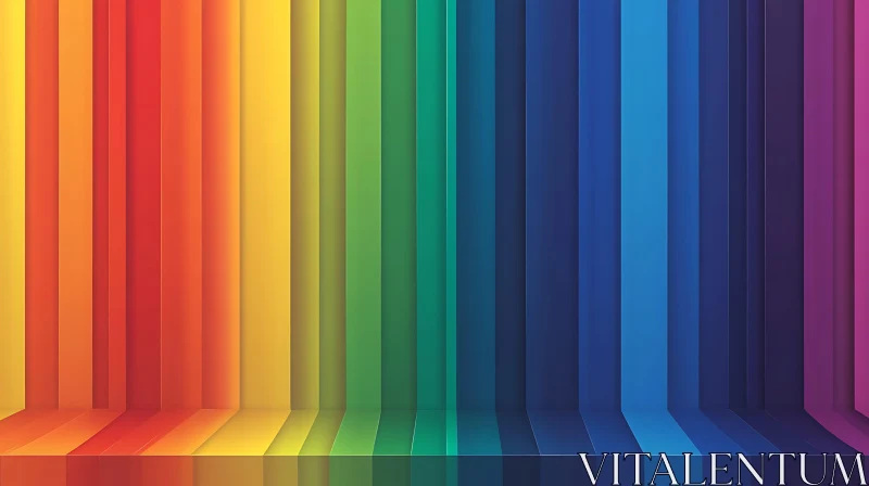 Colorful Gradient Vertical Lines Abstract AI Image