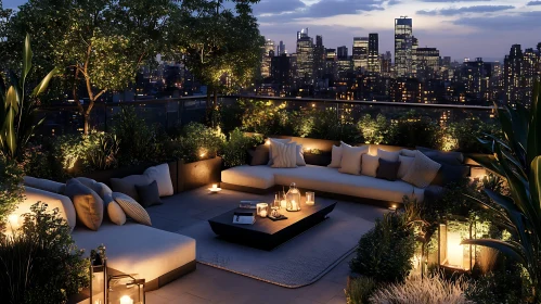 Tranquil Rooftop Escape with City View