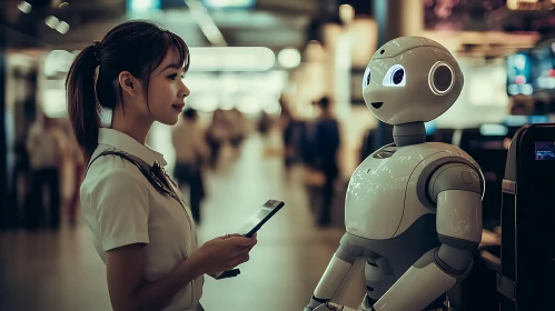 Future Collaboration: Woman and Robot