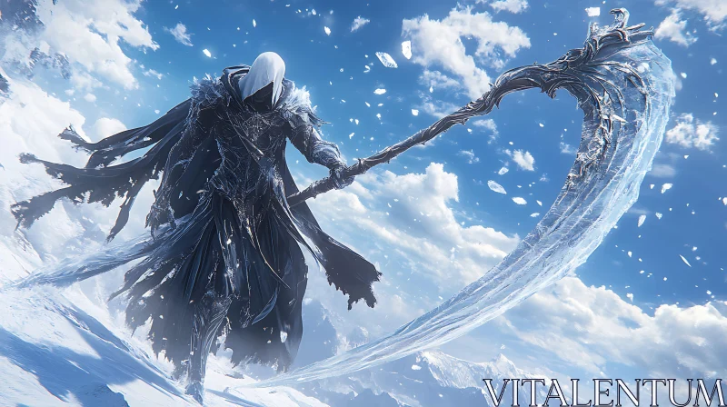 AI ART Winter's Scythe: A Frozen Fantasy