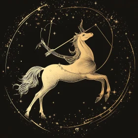 Celestial Sagittarius Zodiac Sign Artwork