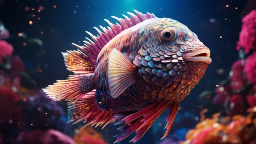 Colorful Animated Fish in a Detailed Underwater Environment
