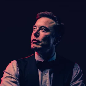 Elon Musk Portrait in Formal Wear