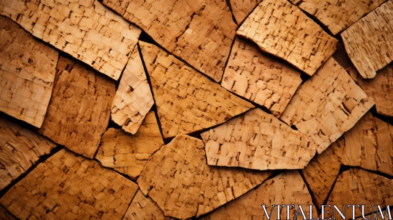 Nature-Inspired Cubist Wood Wallpaper AI Image