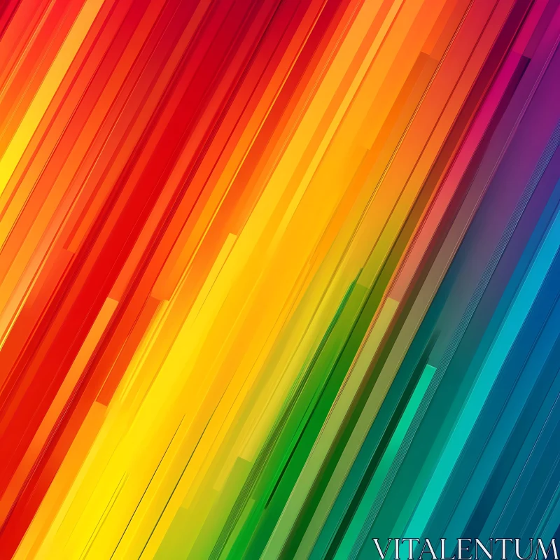 Rainbow Gradient Lines Abstract AI Image