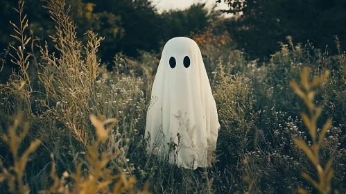 Friendly Ghost Amongst the Flowers