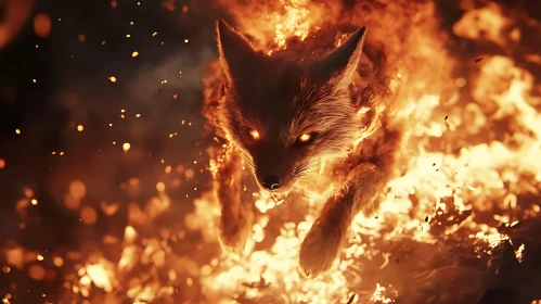 Fox on Fire: A Symbol of Resilience