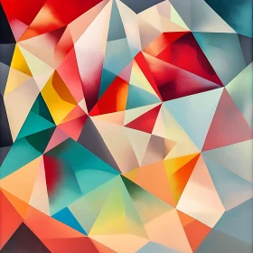 Colorful Polygonal Art Piece