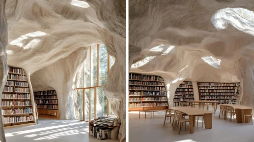 Library with Cave Architecture