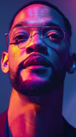 Will Smith's Neon Light Portrait