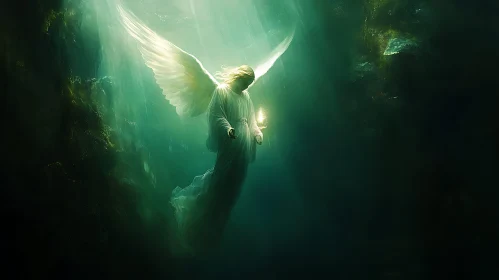 Guardian Angel with Glowing Light