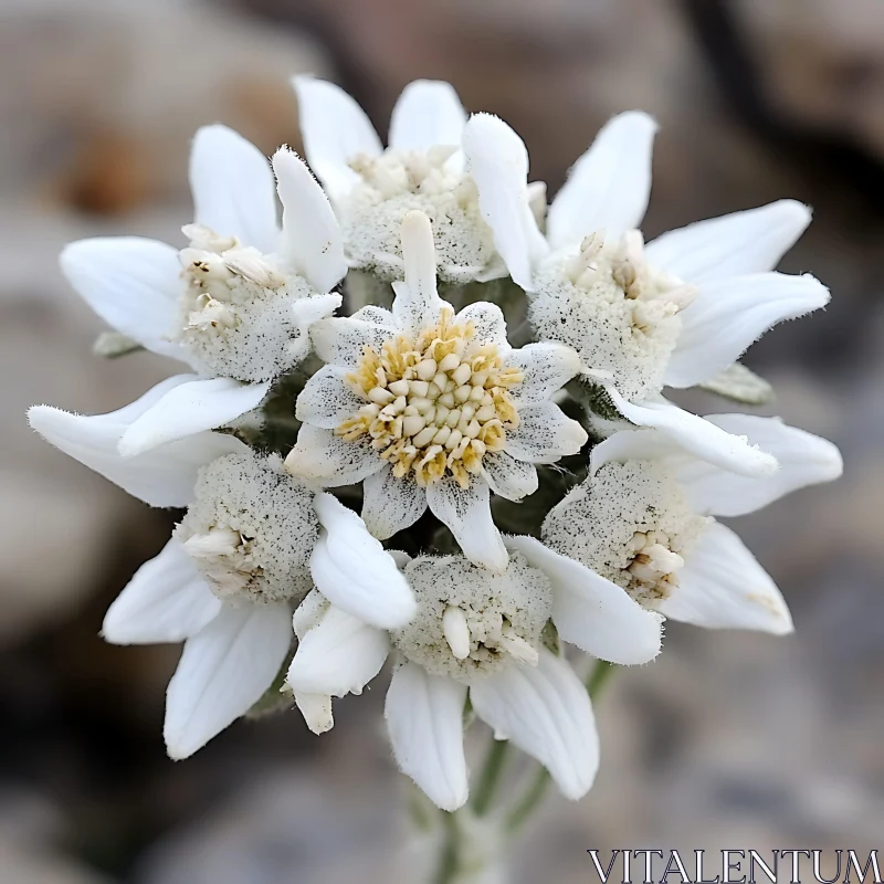 AI ART Delicate White Bloom: A Detailed Close-Up