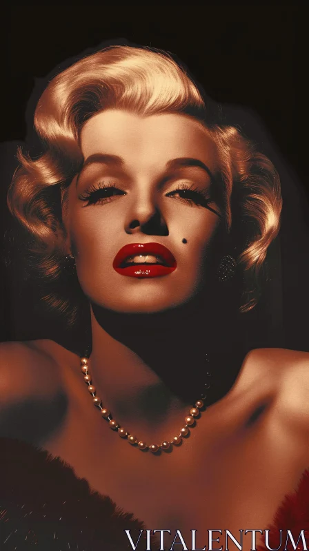 Iconic Marilyn Monroe Close-Up AI Image