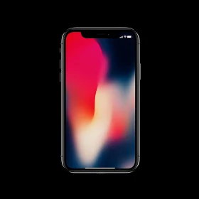 Mobile Phone with Modern Art Background