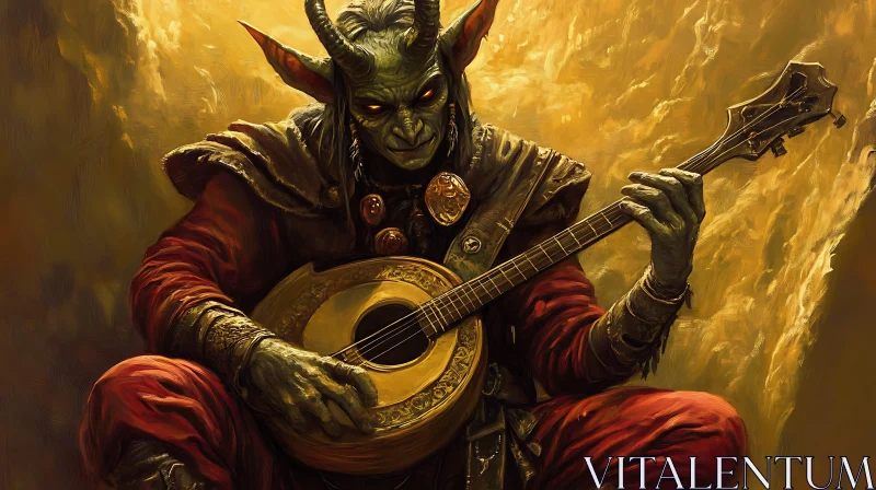 Melody of the Damned: Demon Musician AI Image