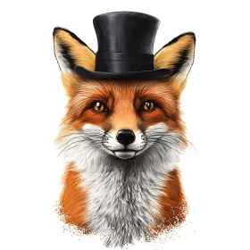 Whimsical Fox in Formal Attire