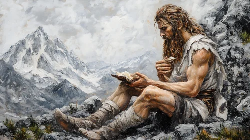 Mountain Reader Contemplative Art