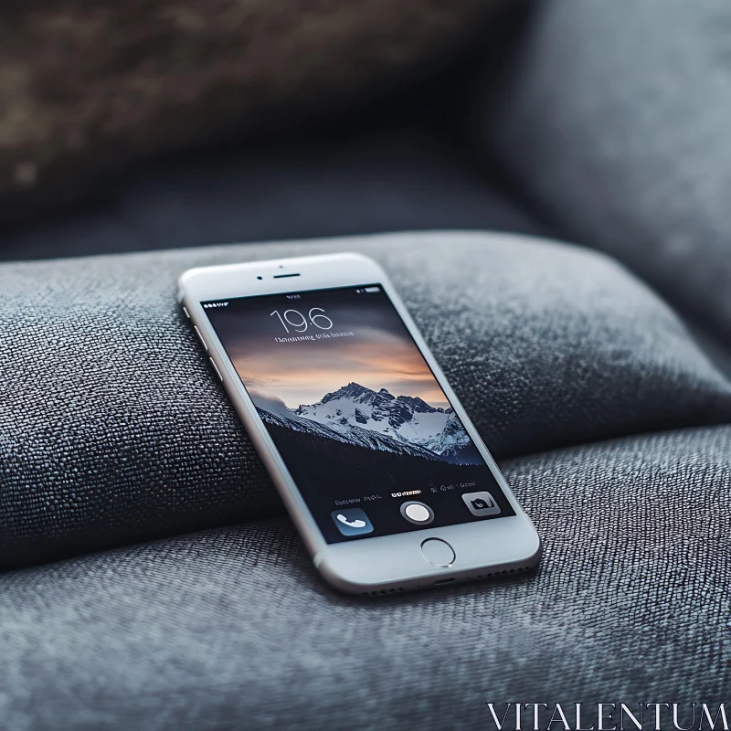 Mobile Phone with Mountain View Screen
