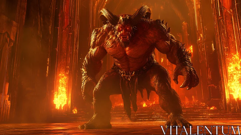Fiery Demon in a Dark Realm