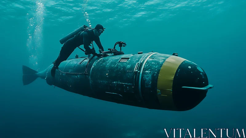 Submerged Exploration with Diver AI Image