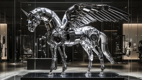 Winged Unicorn Metal Artwork