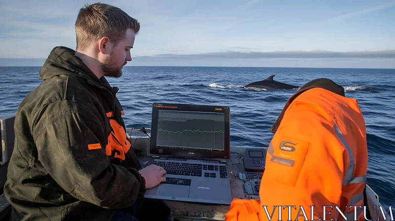 Studying Whales at Sea