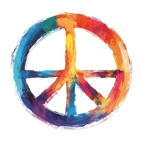 Abstract Painted Peace Sign