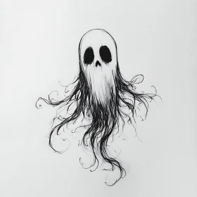 Ghostly Apparition in Monochrome
