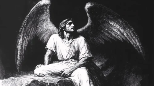 Angel in Black and White