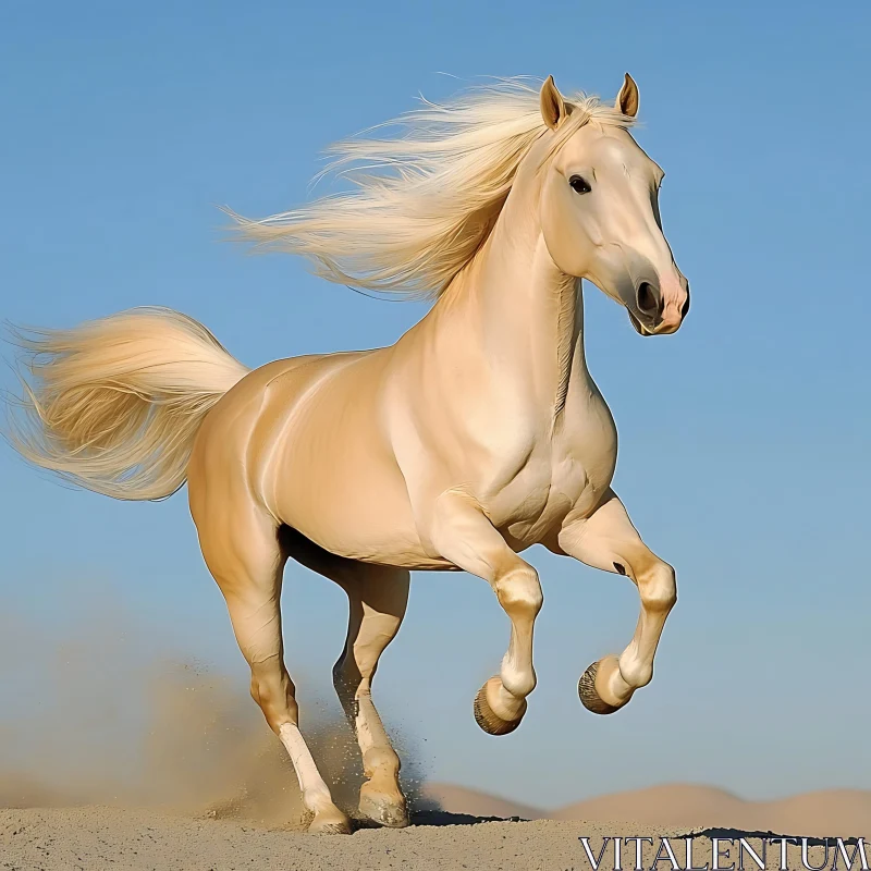 Golden Horse Running Free