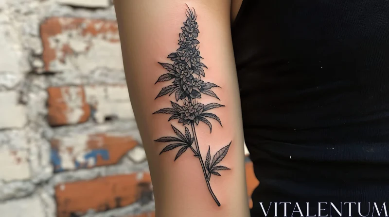 Botanical Flower Tattoo on Arm