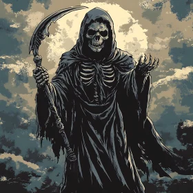 Cloaked Skeleton with Scythe