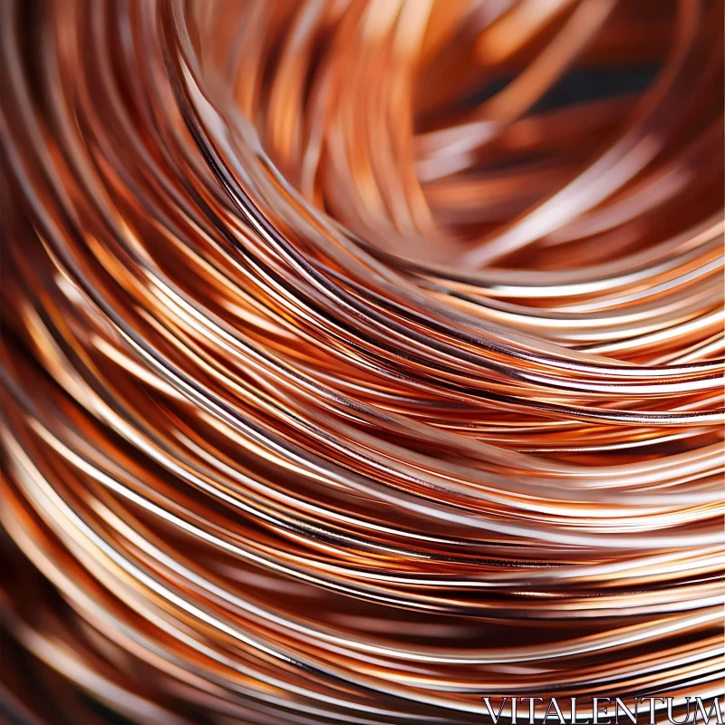 Detailed Image of Coiled Copper Wire