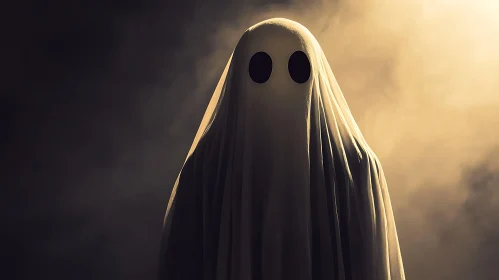 Mysterious Ghost in White Sheet