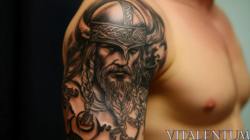 Detailed Viking Tattoo Art