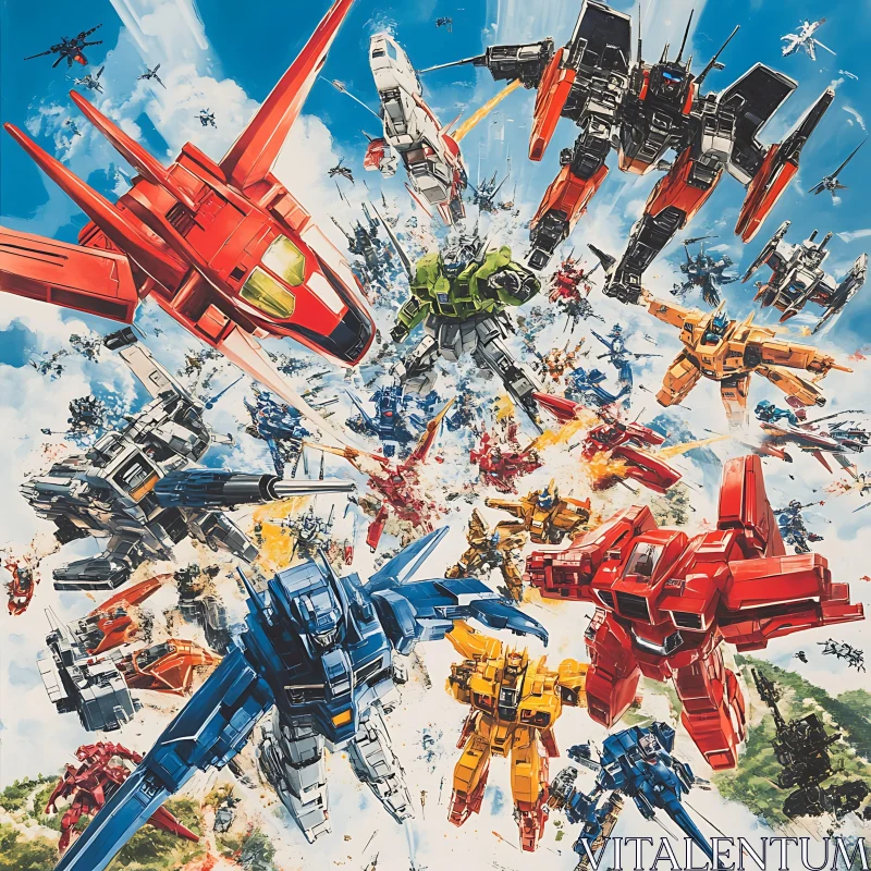 Robotic Aerial Warfare AI Image