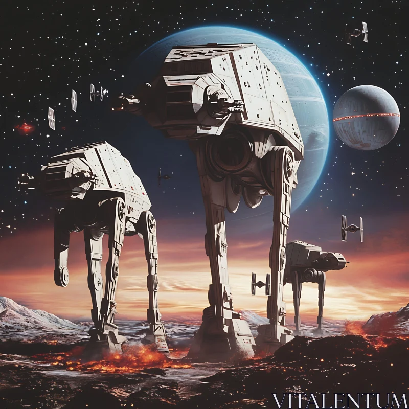 Imperial Walkers on Distant Planet