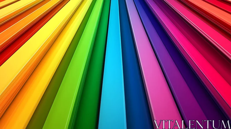 AI ART Abstract Rainbow Lines