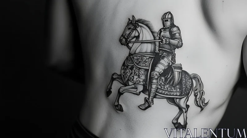 Armored Horseman Tattoo Art