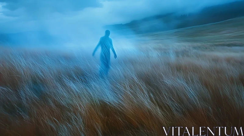 Ghostly Walker in the Tall Grass