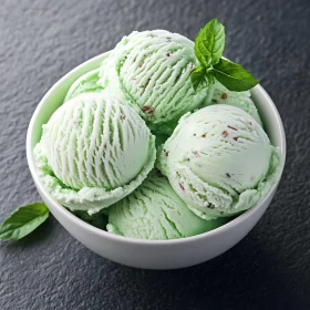 Mint Chocolate Chip Ice Cream Scoops