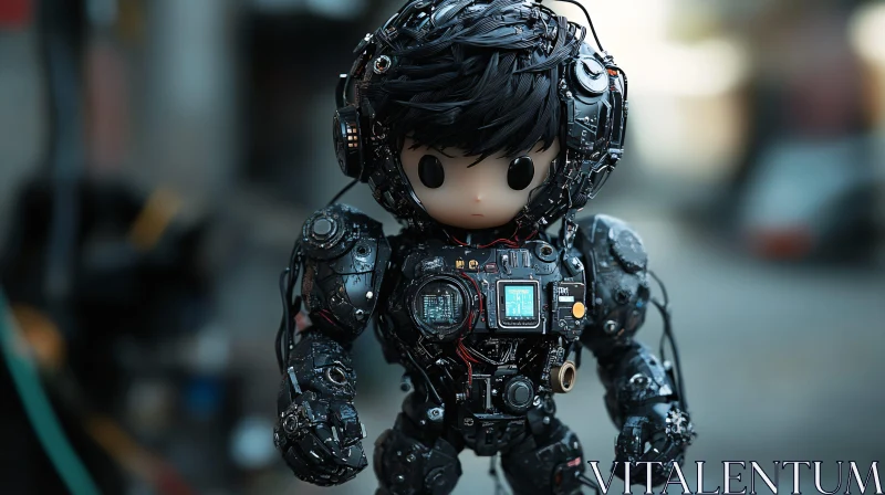 Charming Cyborg Toy with Detailed Armor