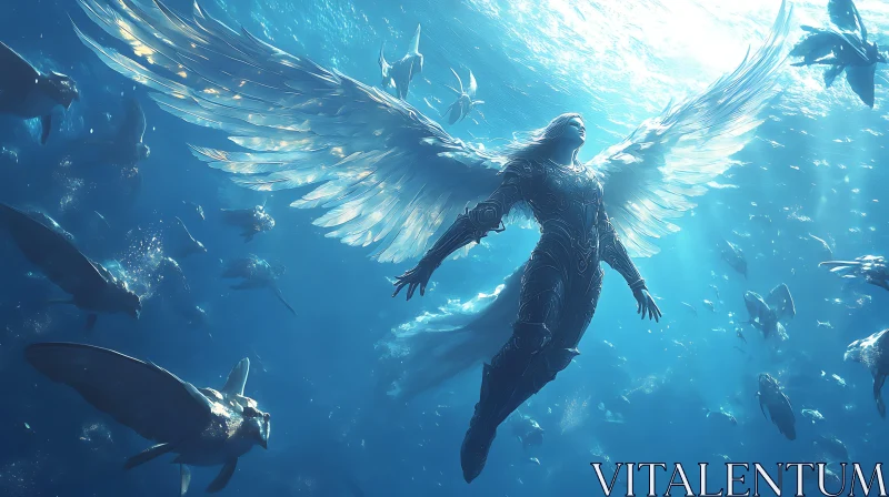 Oceanic Angel with Wings
