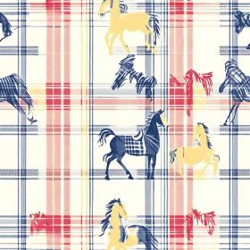 Horse Silhouette Textile Design