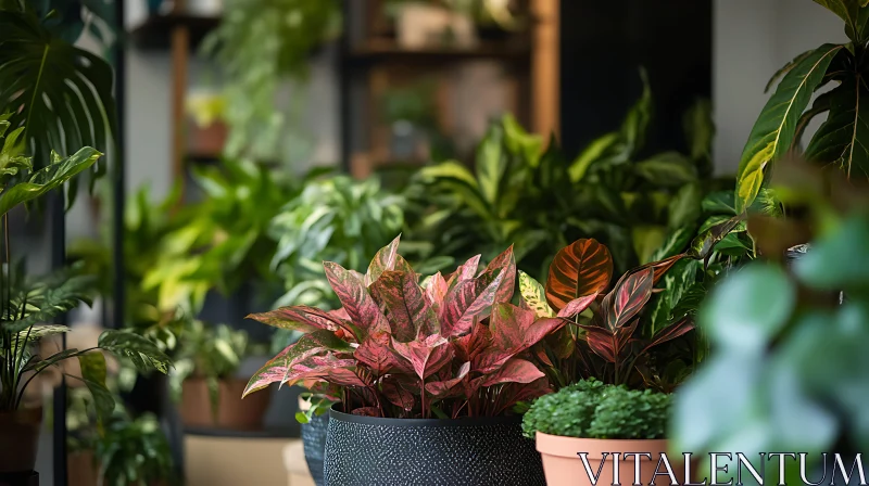 AI ART Houseplant Variety Indoor Garden Display