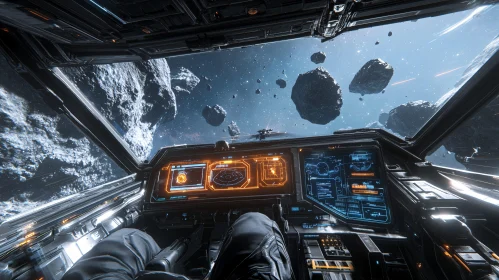 Through the Spaceship Window: Asteroid Field