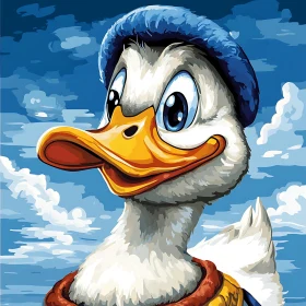 Whimsical Duck Character Art