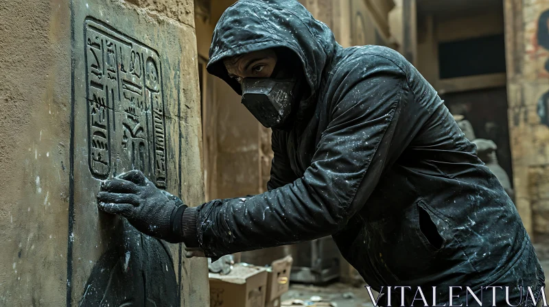 Urban Graffiti Artist at Work